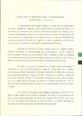 Notas para RODRÍGUEZ IBARRA, Juan Carlos, sobre la Independencia de Portugal (1139-1297).