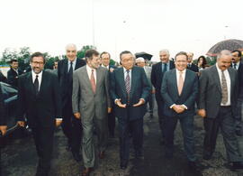 Encuentro de RODRÍGUEZ IBARRA, Juan Carlos con GOMES CRAVINHO, João Cardona, GALINHA BERRATO, Joã...