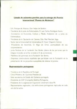 Programa onomástico de la JUNTA DE EXTREMADURA par RODRÍGUEZ IBARRA, Juan Carlos, sobre la relaci...