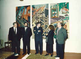 Encuentro de RODRÍGUEZ IBARRA, Juan Carlos con FINO, Elsa, TRANSMONTANO DE OLIVEIRA MIGUENS, Joao...