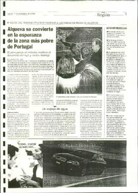 Artículo de prensa, realizado por CID DE RIVERA, Antonio con titular "Alqueva se convierte e...
