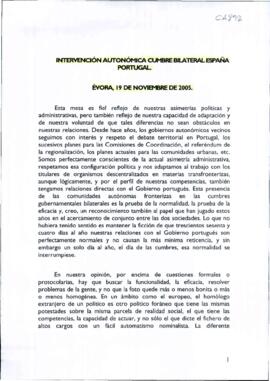 Discurso de RODRÍGUEZ IBARRA, Juan Carlos, en la celebración de la Cumbre Hispanolusa.