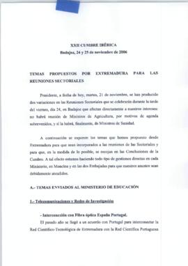 Notas de SÁNCHEZ AMOR, Ignacio para RODRÍGUEZ IBARRA, Juan Carlos, con motivo de su intervención ...