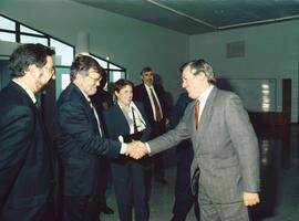 Saludo de RODRÍGUEZ IBARRA, Juan Carlos con TELO ABREU, José.
