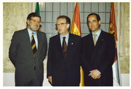 Encuentro de RODRÍGUEZ IBARRA, Juan Carlos con BRANCO DE SAMPAIO, Jorge Fernando y BONO MARTÍNEZ,...