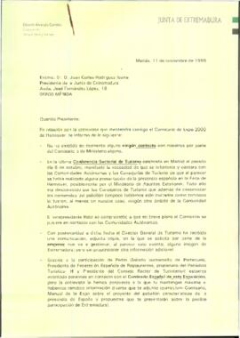 Carta de ALVARADO CORRALES, Eduardo, para RODRÍGUEZ IBARRA, Juan Carlos, cuyo asunto trata de la ...