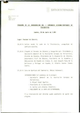 Programa cronológico de la Secretaría Particular del Presidente para RODRÍGUEZ IBARRA, Juan Carlo...