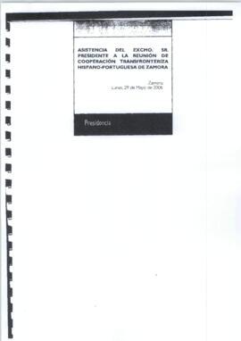 Notas de RODRÍGUEZ IBARRA, Juan Carlos con motivo de la reunión de cooperación transfronteriza hi...