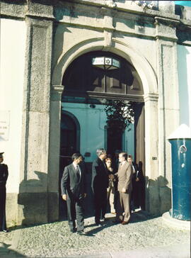 Saludo de RODRÍGUEZ IBARRA, Juan Carlos con DE OLIVEIRA TRONCHO, Henrique Antonio.